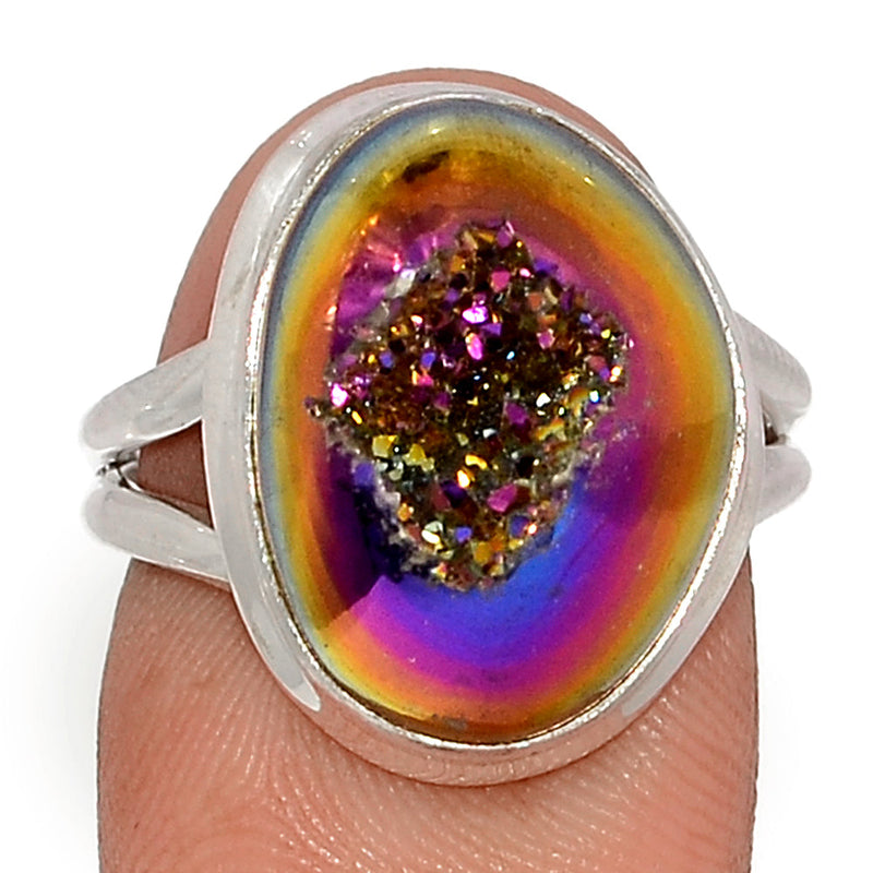 Titanium Window Druzy Ring - TWDR649