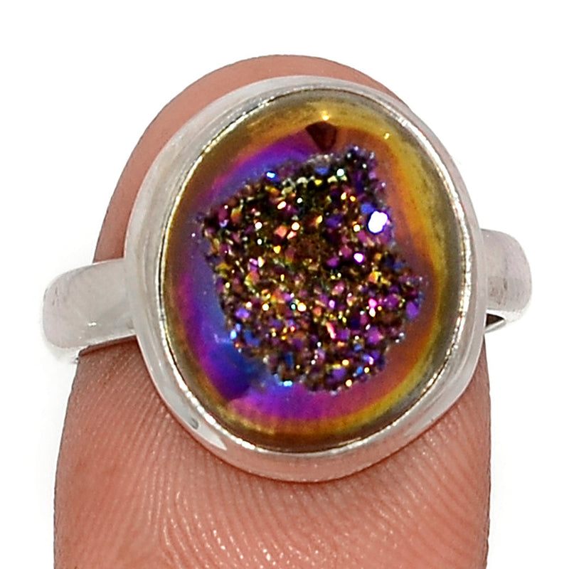 Titanium Window Druzy Ring - TWDR650