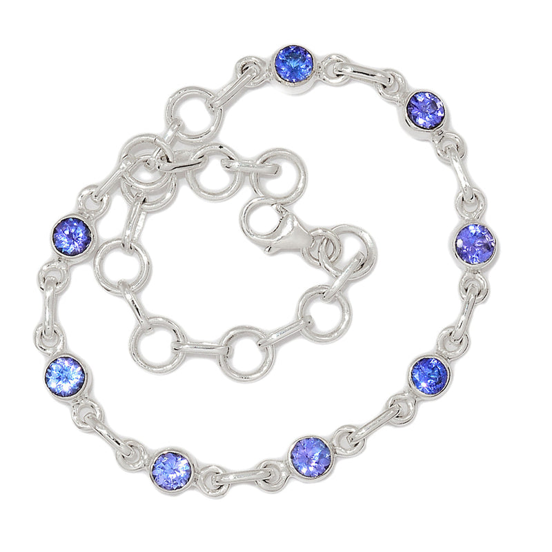 8.5" Tanzanite Faceted Bracelets - TZFB1