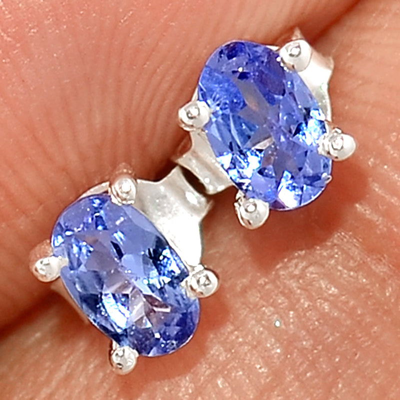 Claw - Tanzanite Faceted Studs - TZFS1