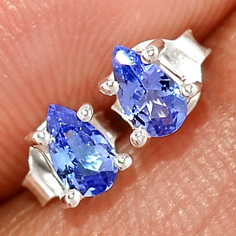 Claw - Tanzanite Faceted Studs - TZFS2