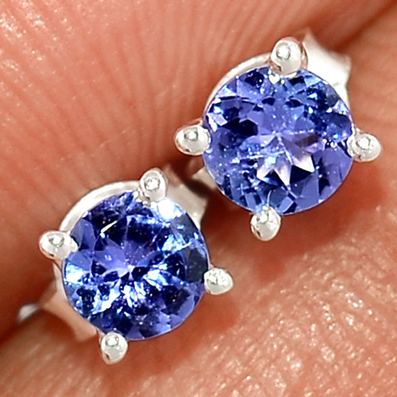 Claw - Tanzanite Faceted Studs - TZFS3