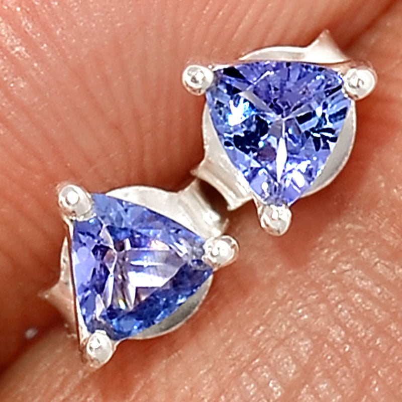 Claw - Tanzanite Faceted Studs - TZFS4