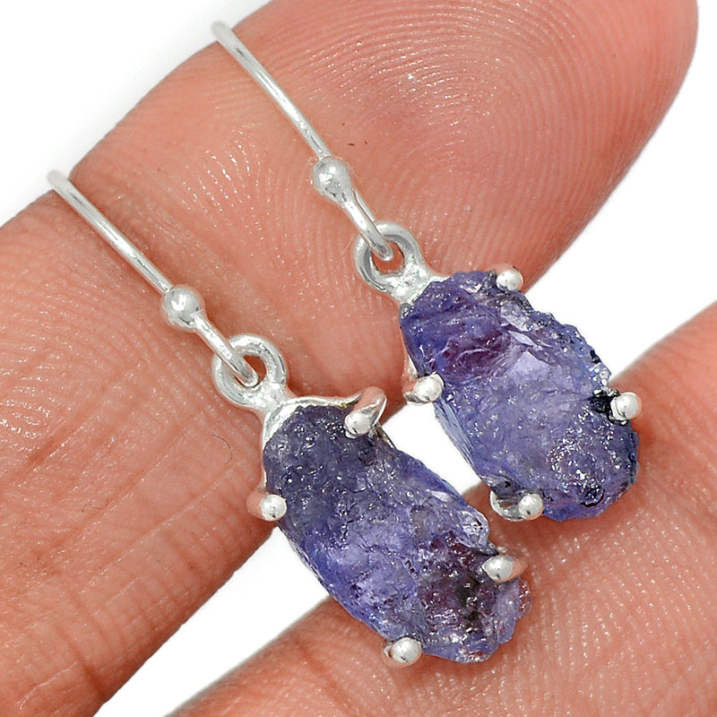 1.2" Claw - Tanzanite Rough Earrings - TZRE504