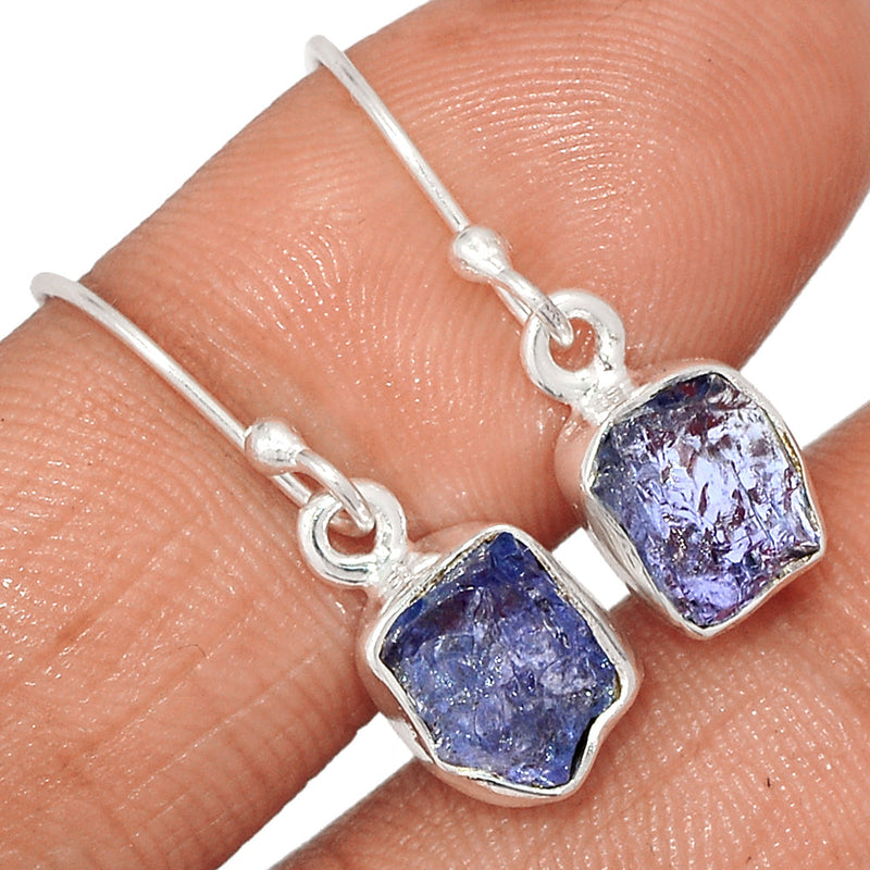 1.1" Tanzanite Rough Earrings - TZRE523