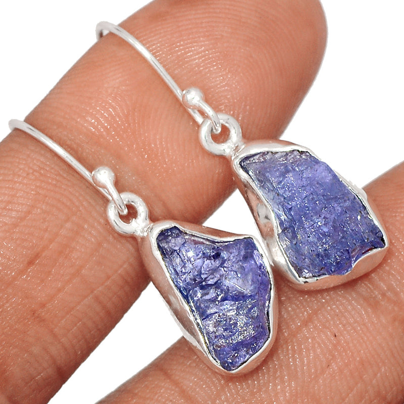 1.2" Tanzanite Rough Earrings - TZRE526