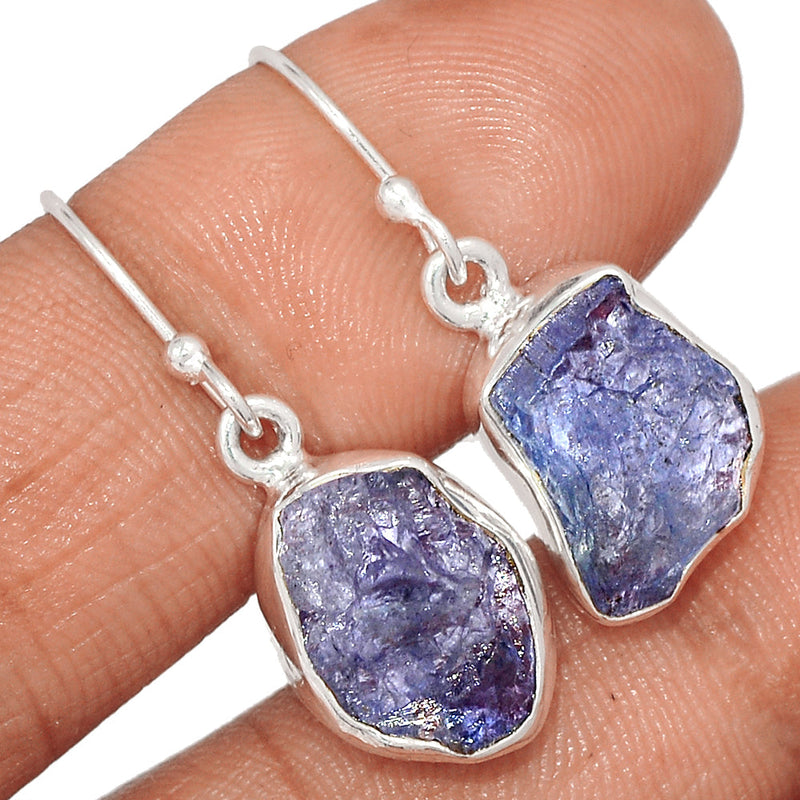 1.2" Tanzanite Rough Earrings - TZRE537