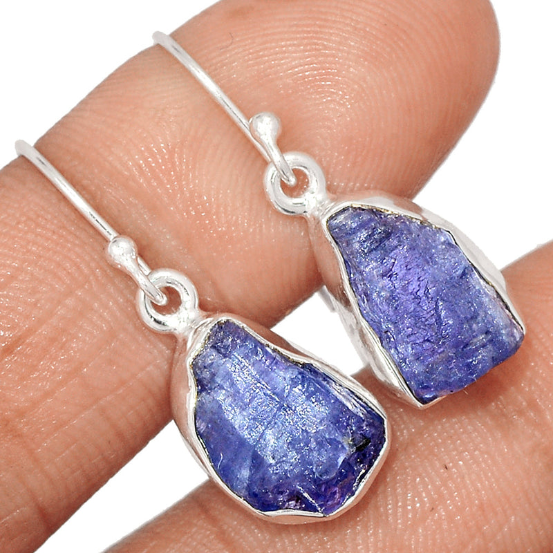 1.2" Tanzanite Rough Earrings - TZRE540