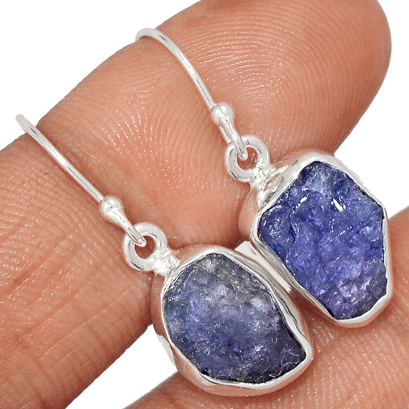 1.2" Tanzanite Rough Earrings - TZRE550