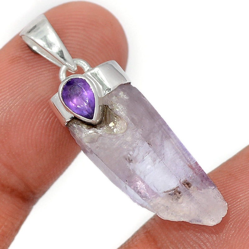 1.5" Vera Cruz Amethyst Crystal & Amethyst Faceted Pendants - VCAP181