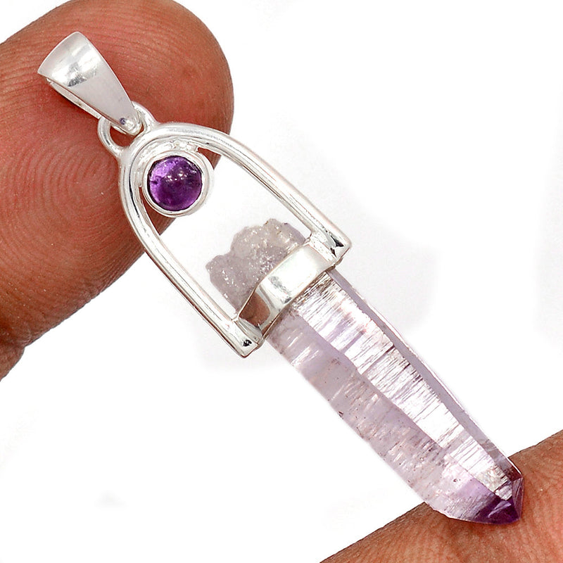 1.8" Vera Cruz Amethyst Point & Amethyst Cabochon Pendants - VCAP215