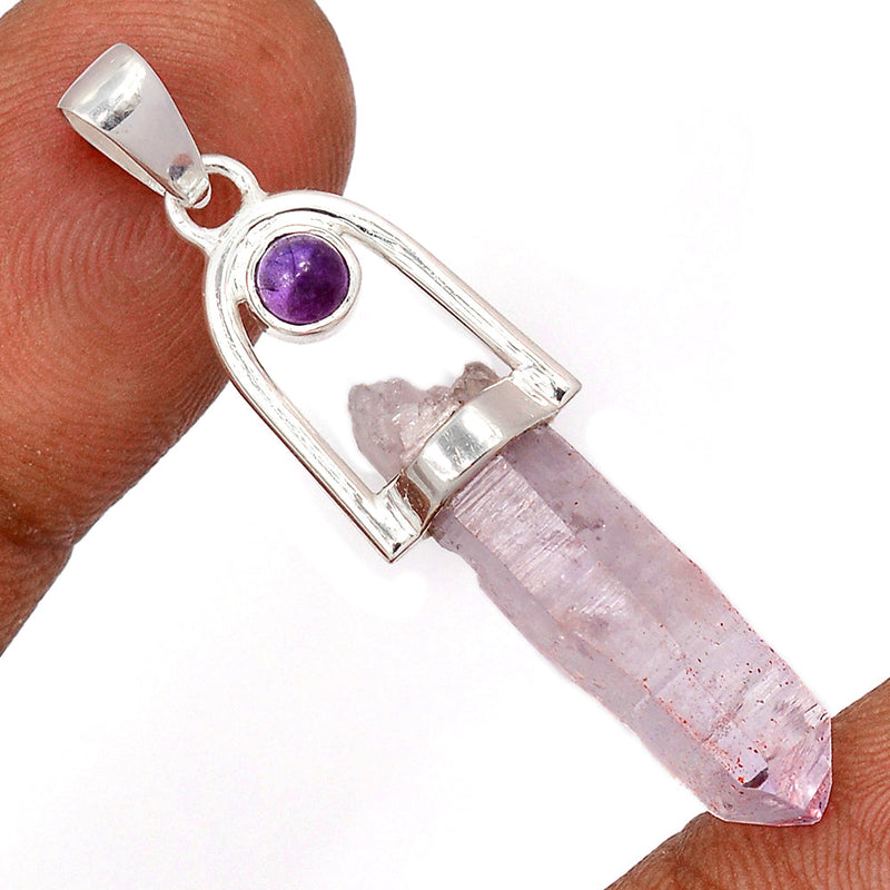 1.8" Vera Cruz Amethyst Point & Amethyst Cabochon Pendants - VCAP226