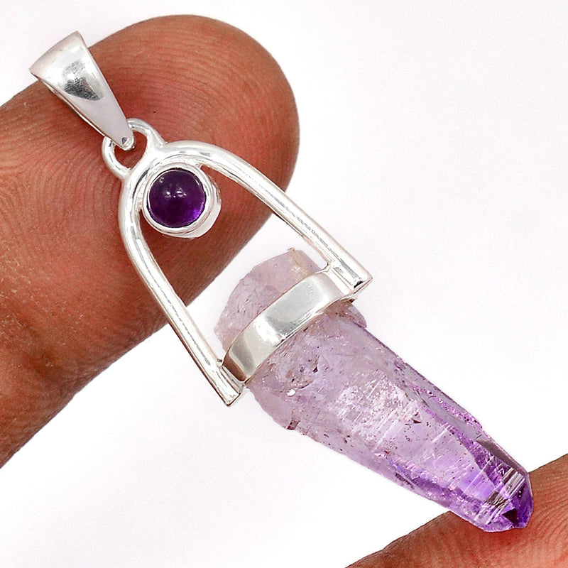 1.8" Vera Cruz Amethyst Point & Amethyst Cabochon Pendants - VCAP228