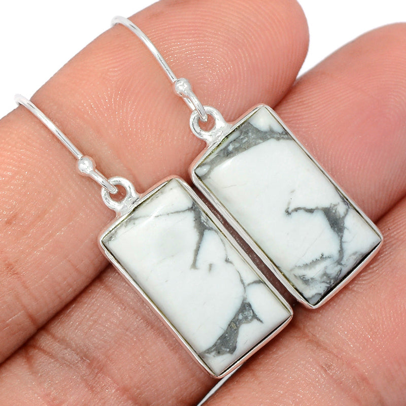 1.5" White Howlite Earrings - WHOE323