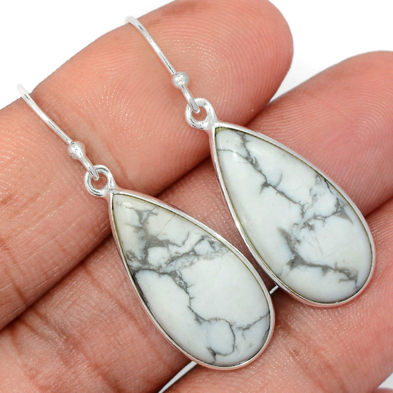 1.6" White Howlite Earrings - WHOE324