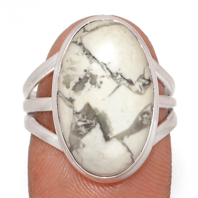 White Howlite Ring - WHOR682