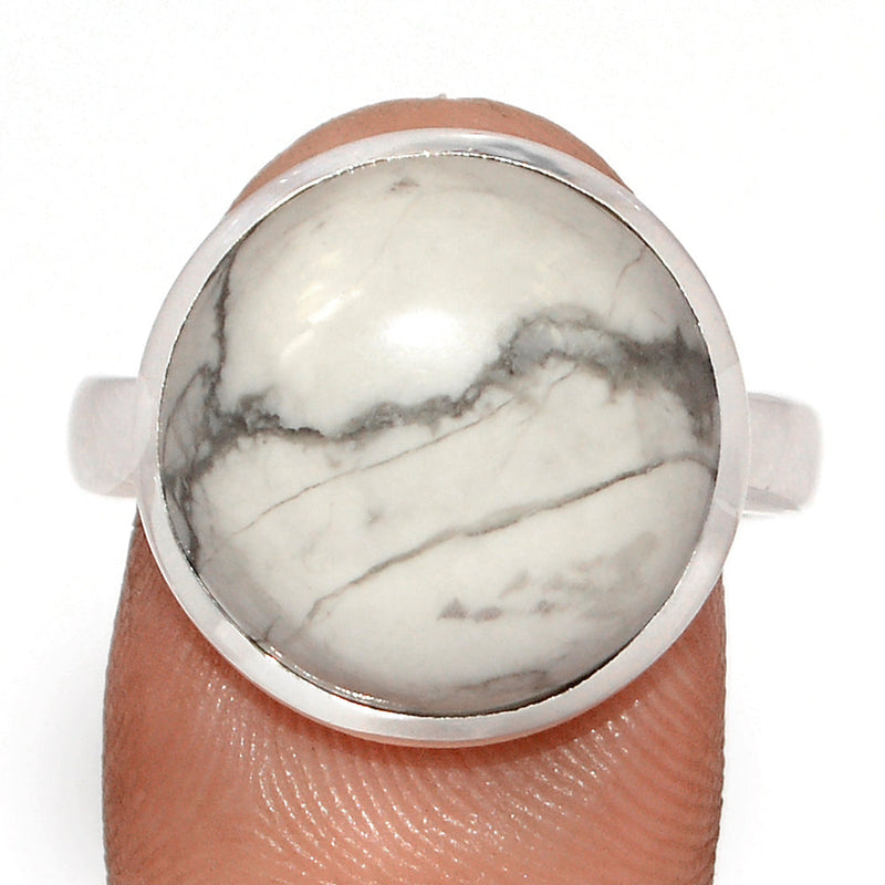 White Howlite Ring - WHOR684