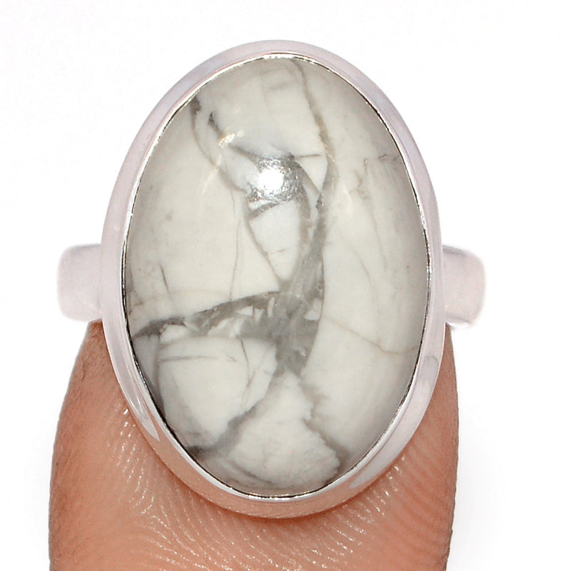 White Howlite Ring - WHOR688