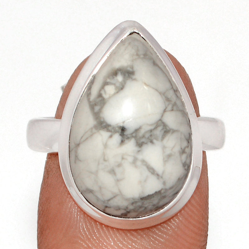 White Howlite Ring - WHOR689