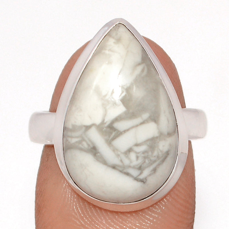 White Howlite Ring - WHOR690