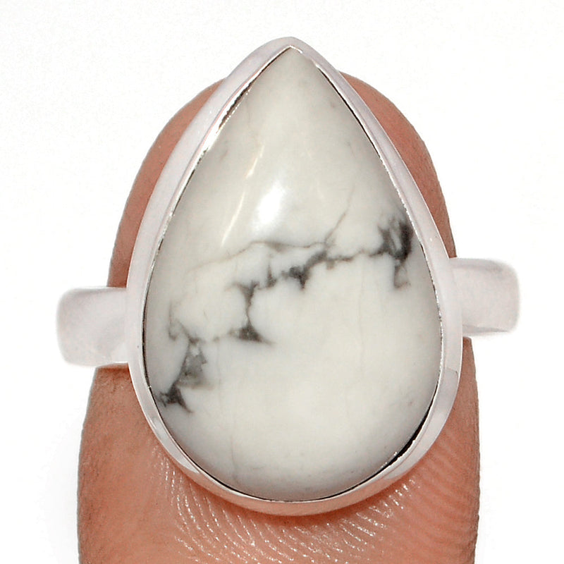 White Howlite Ring - WHOR691