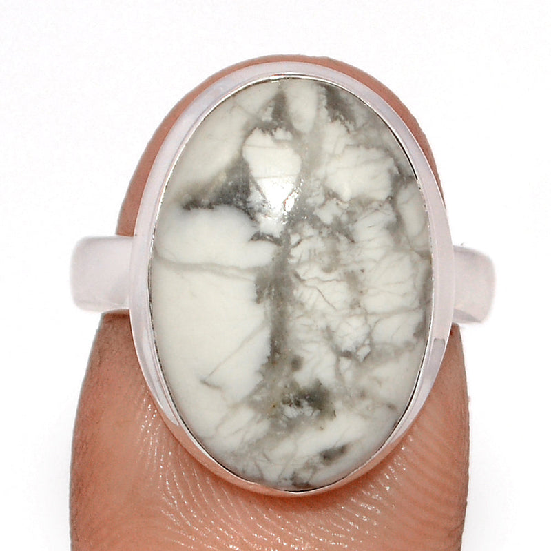 White Howlite Ring - WHOR692