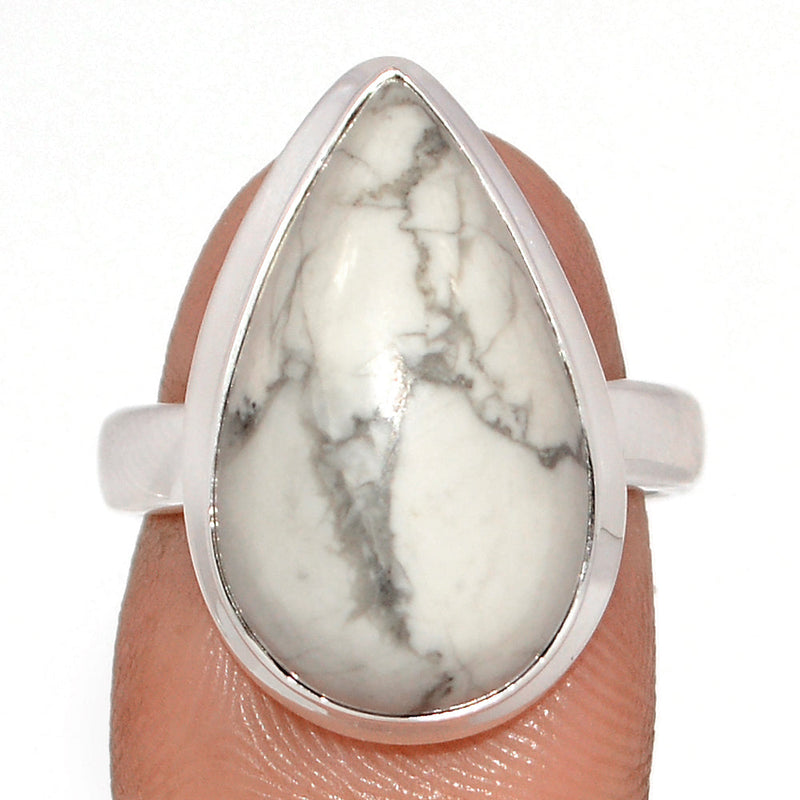 White Howlite Ring - WHOR695