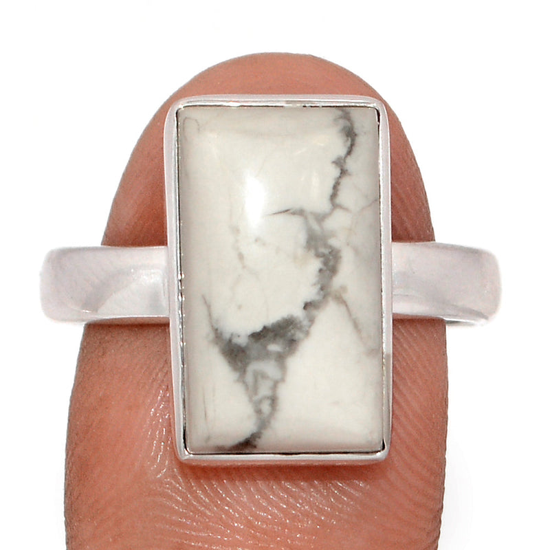 White Howlite Ring - WHOR697