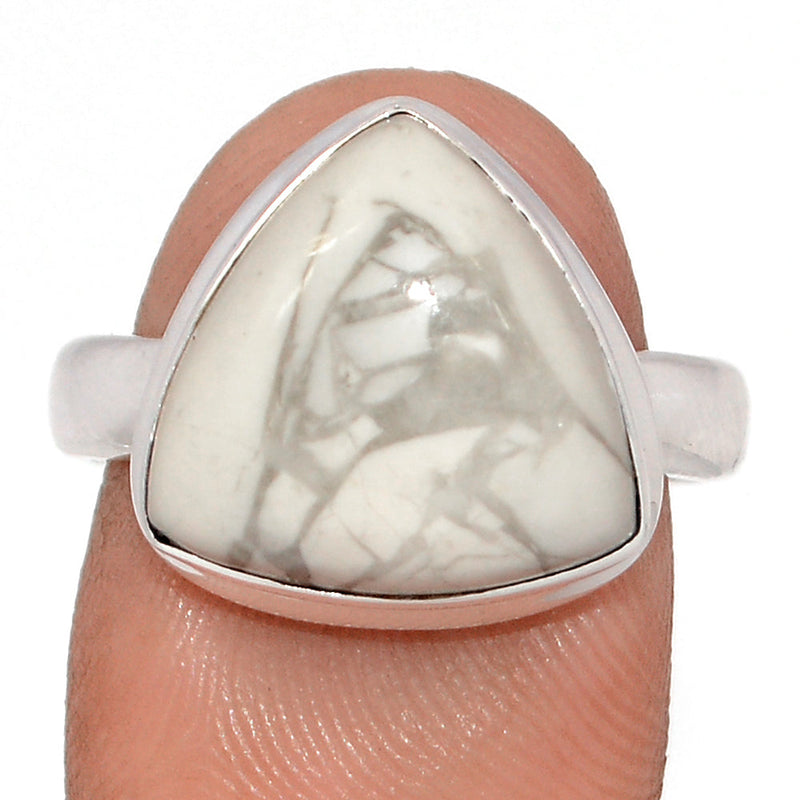 White Howlite Ring - WHOR699