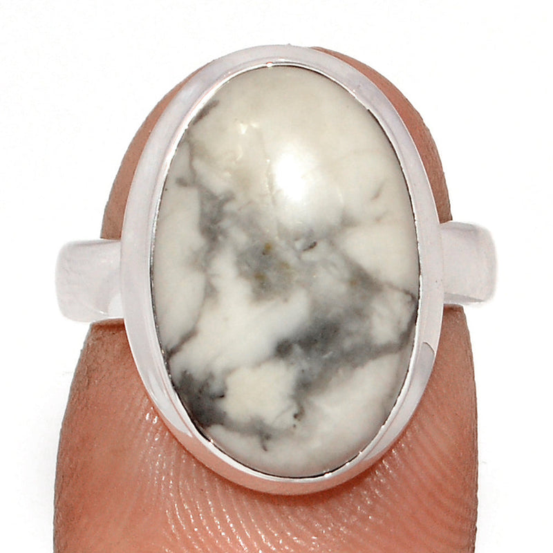 White Howlite Ring - WHOR703