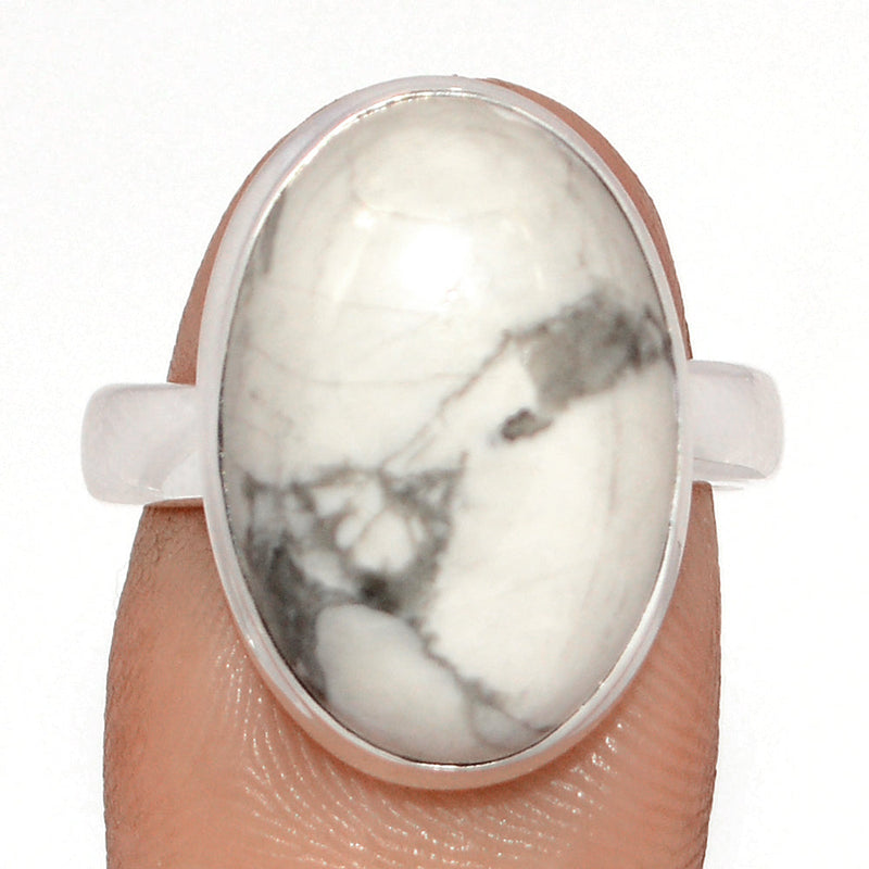 White Howlite Ring - WHOR715