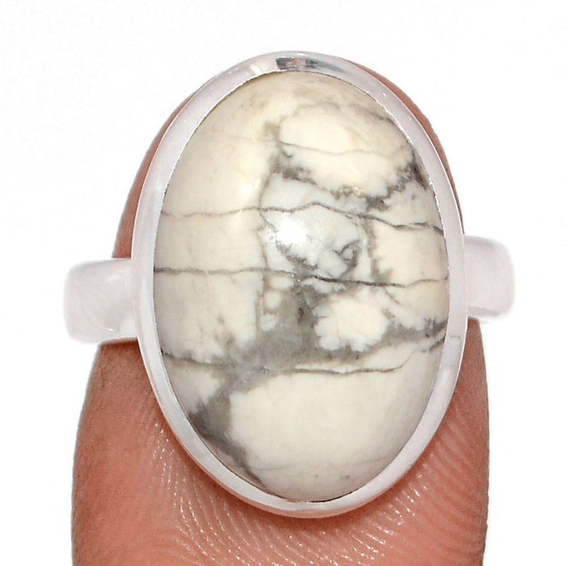 White Howlite Ring - WHOR718