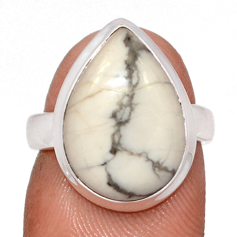 White Howlite Ring - WHOR719