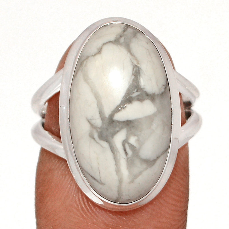 White Howlite Ring - WHOR720