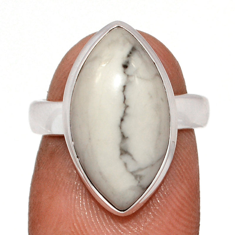 White Howlite Ring - WHOR723