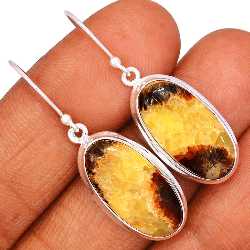 1.6" Yellow Septarian Earrings - YSPE67