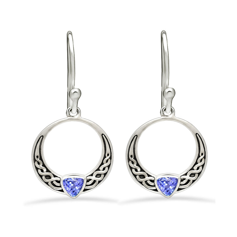 1.3" Celtic - Tanzanite Faceted Earrings - CCE506-TZF Catalogue