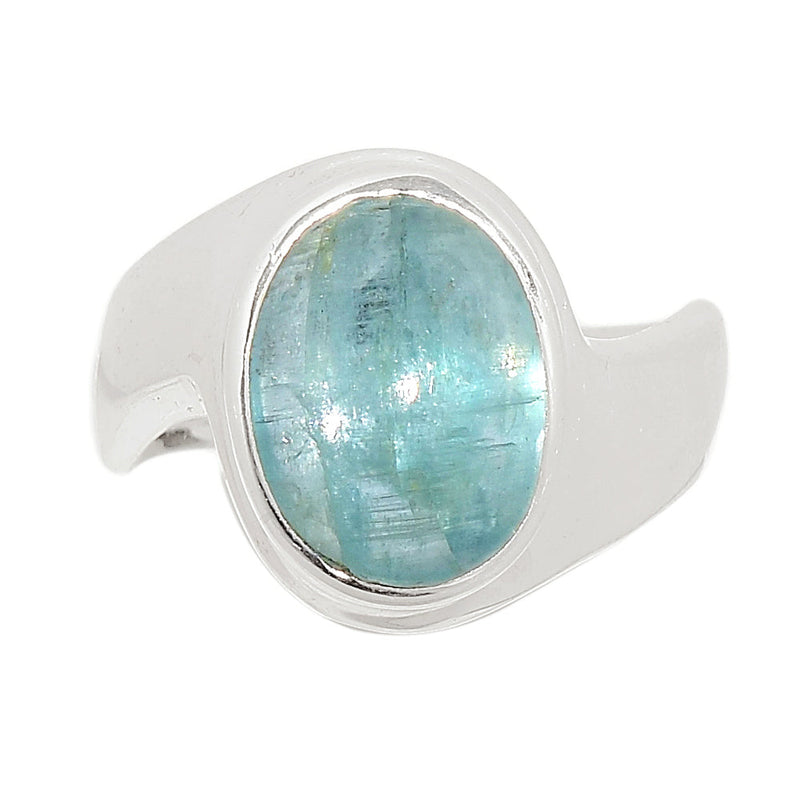 Solid - Aqua Kyanite Cabochon Ring - AKCR51