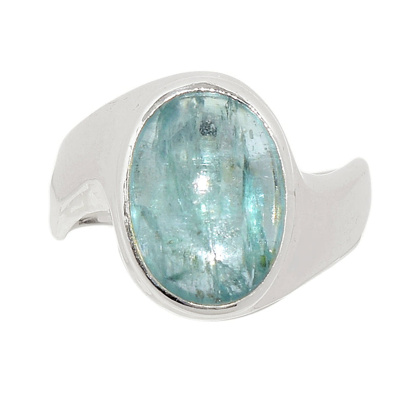 Solid - Aqua Kyanite Cabochon Ring - AKCR57