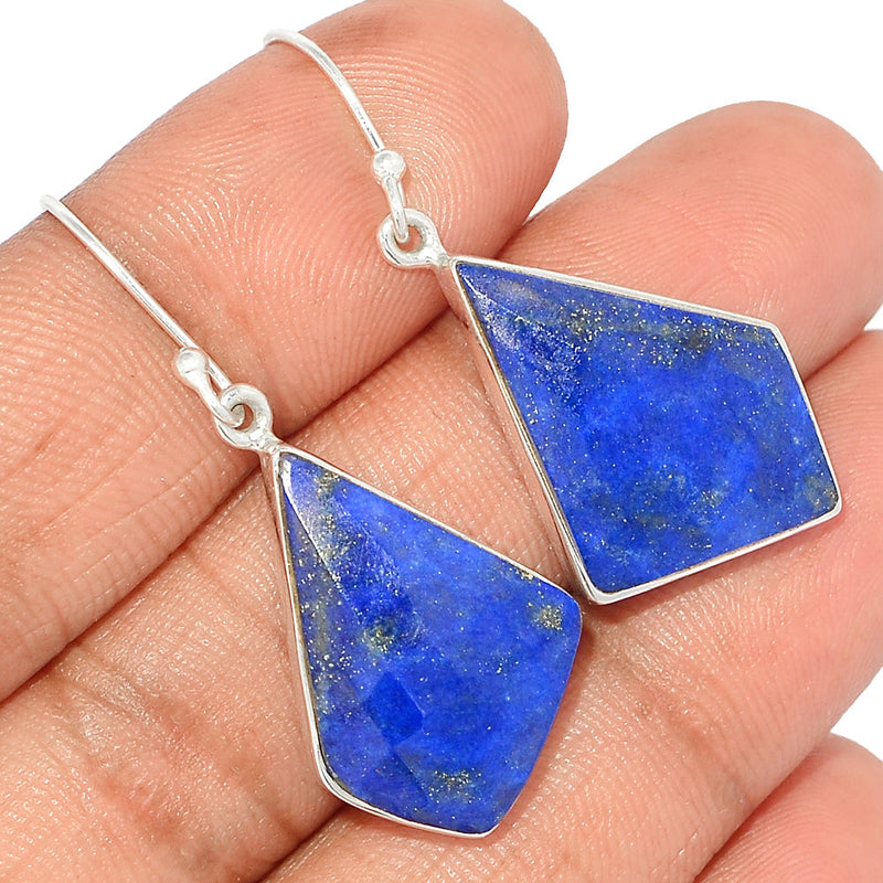 1.6" Lapis Faceted Earrings - LPFE101