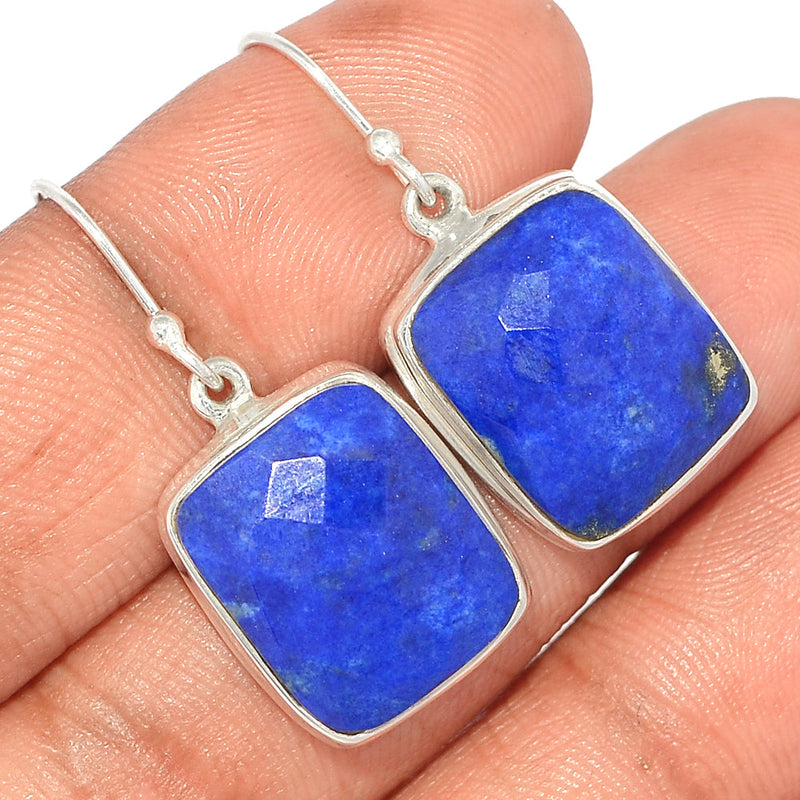 1.3" Lapis Faceted Earrings - LPFE119