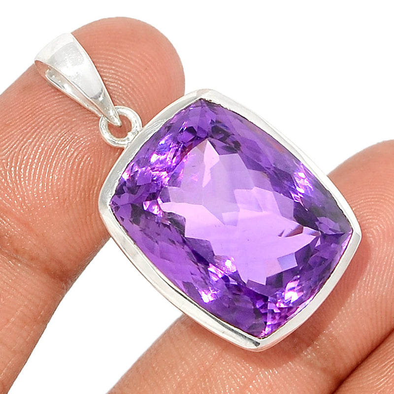 1.3" Amethyst Faceted Pendants - AMFP1901