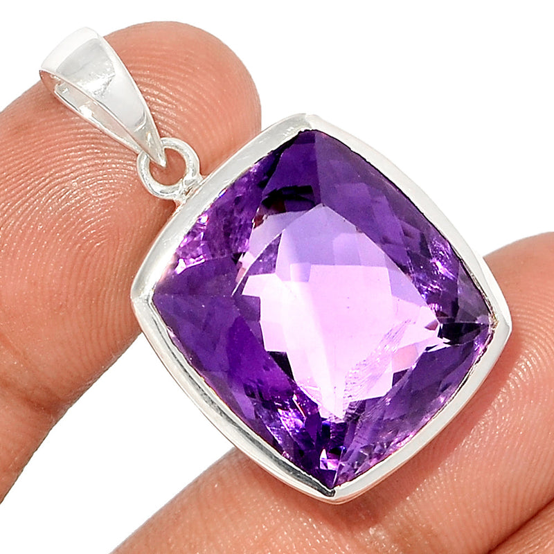 1.3" Amethyst Faceted Pendants - AMFP1902