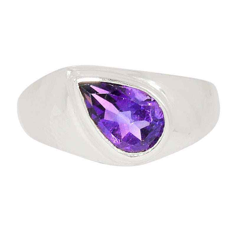 Solid - Amethyst Faceted Ring - AMFR1374