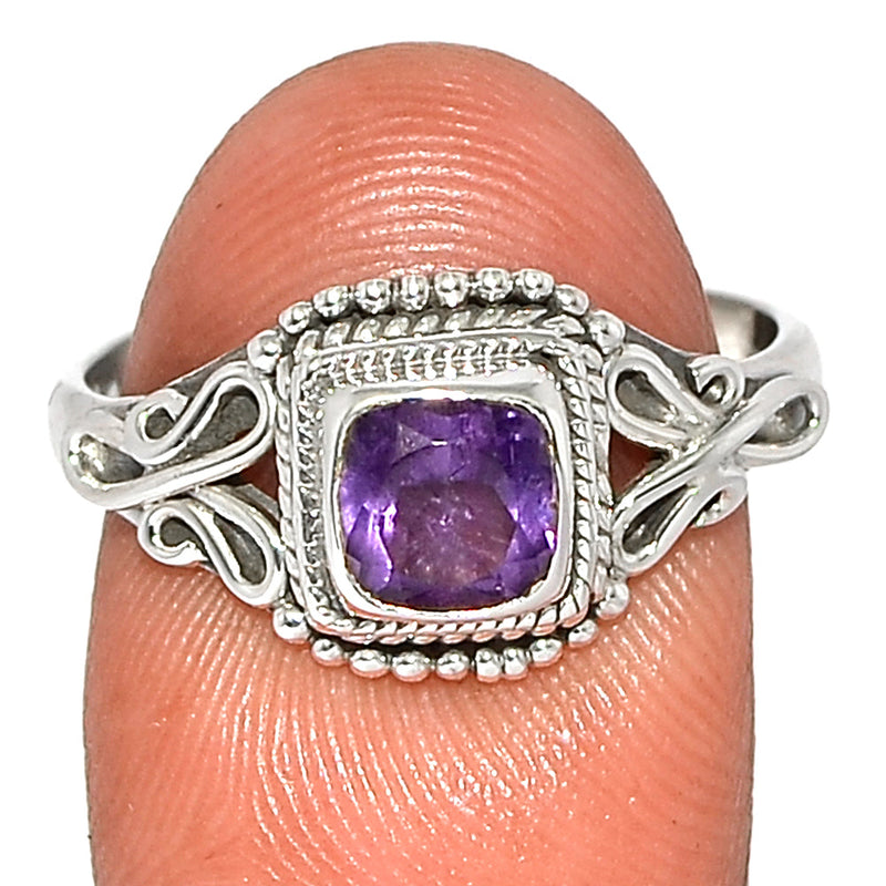 Small Filigree - Amethyst Faceted Ring - AMFR1433