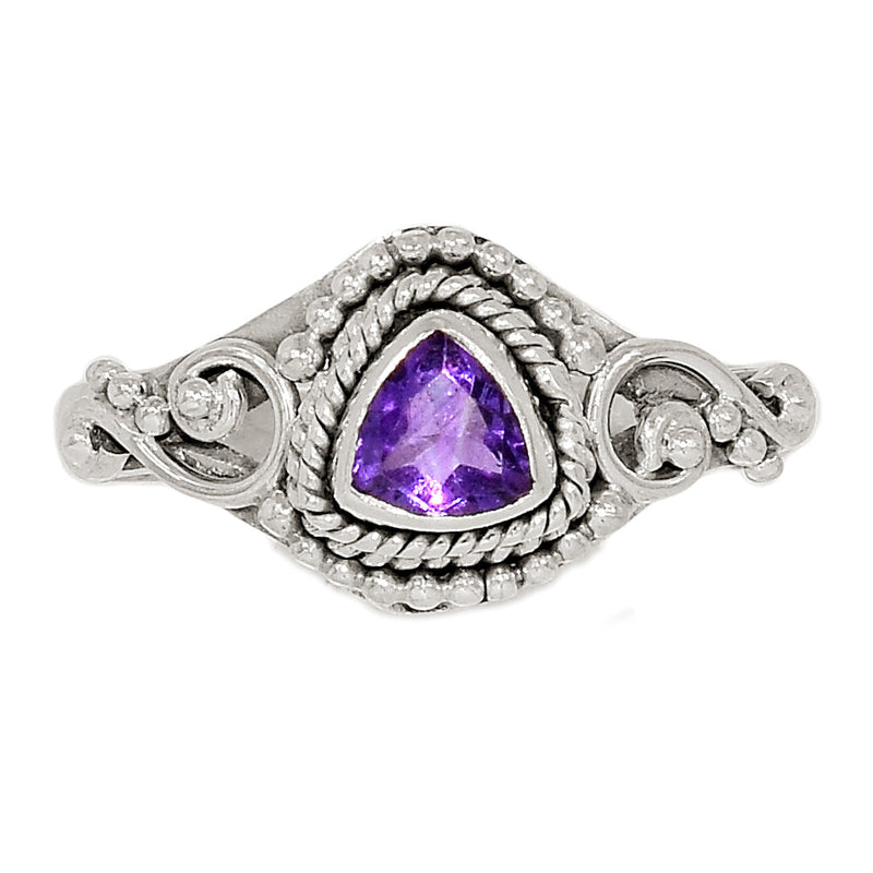 Small Filigree - Amethyst Faceted Ring - AMFR1542