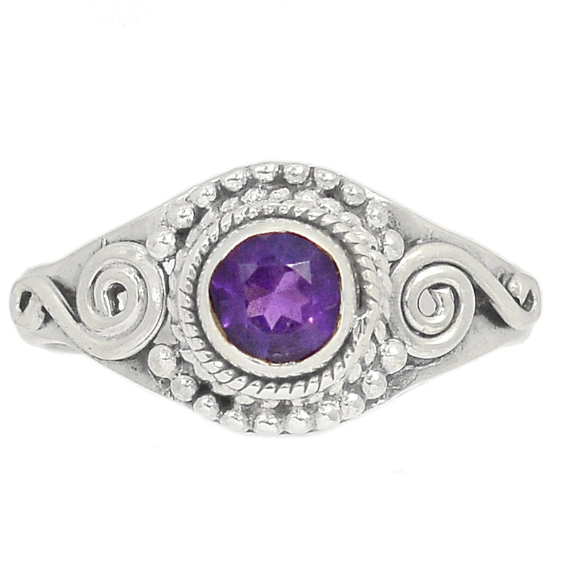 Small Filigree - Amethyst Faceted Ring - AMFR1591