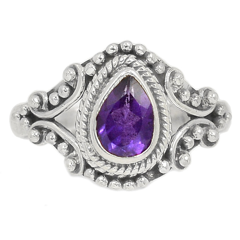 Small Filigree - Amethyst Faceted Ring - AMFR1593