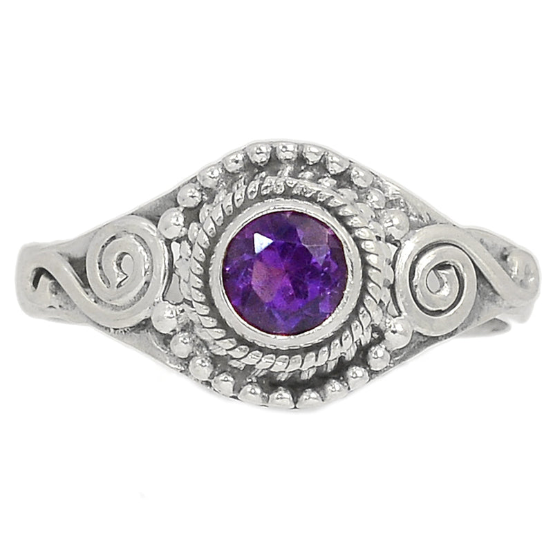 Small Filigree - Amethyst Faceted Ring - AMFR1596