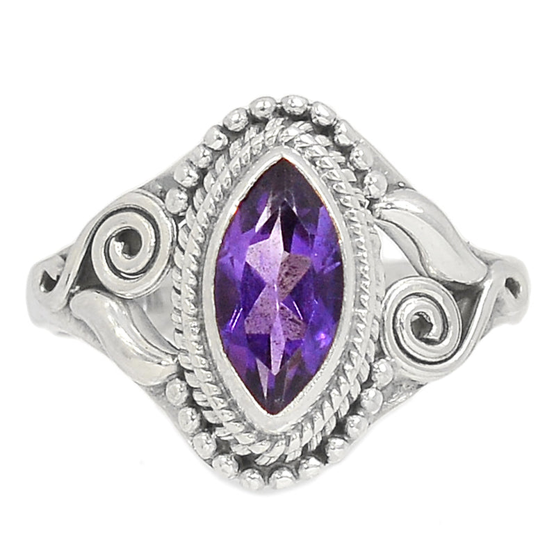 Small Filigree - Amethyst Faceted Ring - AMFR1597